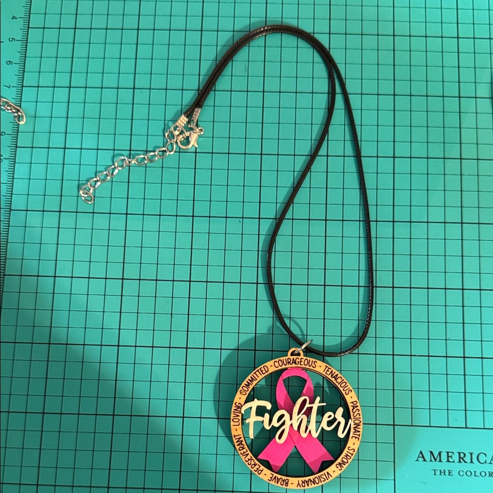 Pink Ribbon Fighter Necklace